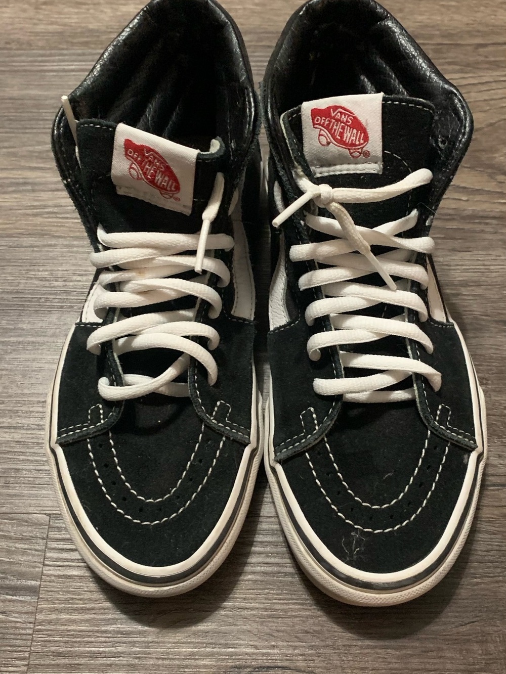 Vans Kids Black & White High Top Sneakers